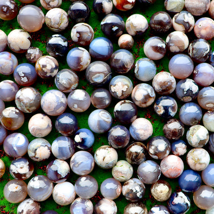 Crystal mini spheres black flower agate mini spheres
