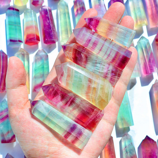 Natural Crystal Towers Candy Fluorite Towers For Wholesale Price