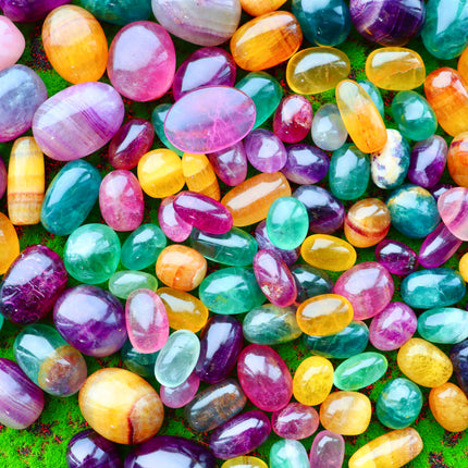 Fluorite tumbled stones