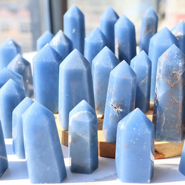 Crystal Towers Angelite Stone Tower