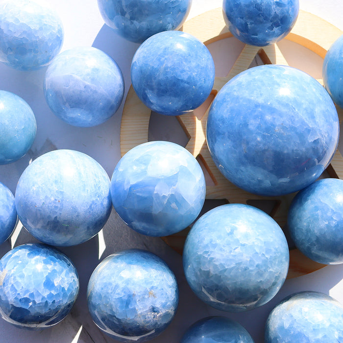 Crystal sphere-Blue calcite sphere /balls for wholesale price