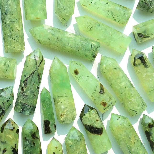 Crystal Tower Prehnite Small Tower Points
