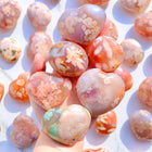 Crystal Palm Mix Flower Agate Hearts