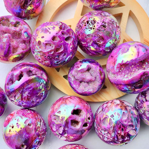 Crystal Sphere Aura Sphalerite Spheres For Wholesale Price