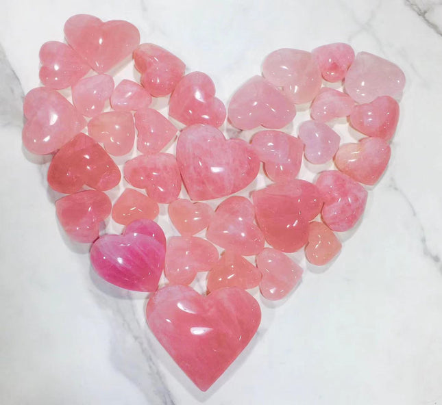 Wholesale Rose Quartz Carving Hearts product photo 1
