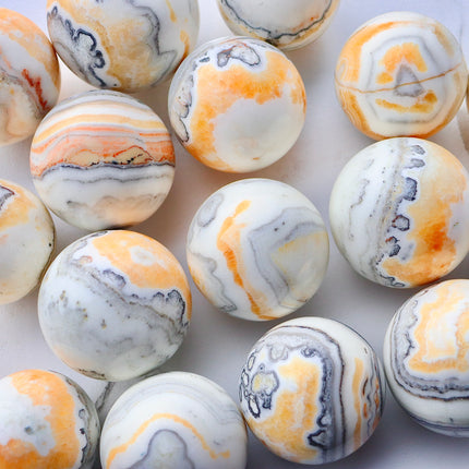 Crystal sphere Orange zebra calcite sphere / balls