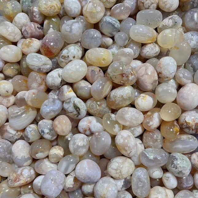 Flower Agate Tumbled Stones